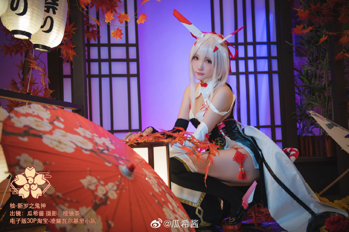 [cosplay]碧蓝航线柚/绫波cos新岁之鬼神cn瓜希酱(12P)