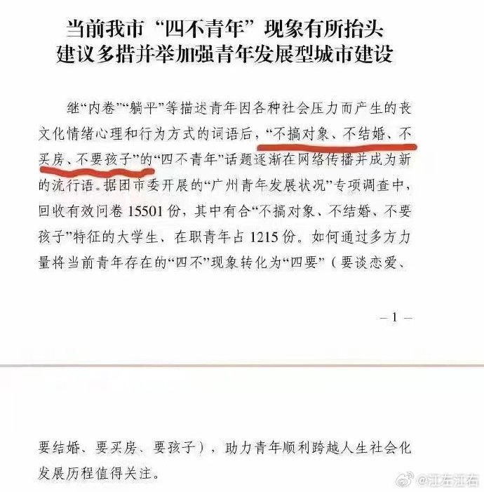 【喷嚏图卦20230709】四不青年： 不搞对象 不结婚 不买房子 不生孩子