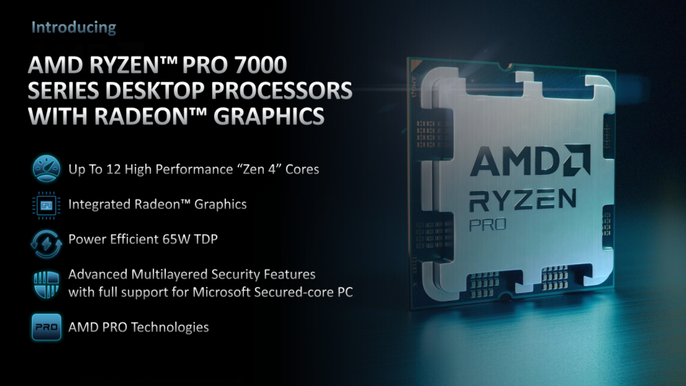 AMD Zen4双线出击 锐龙PRO 7000正式发布：全面领先苹果M2 Pro